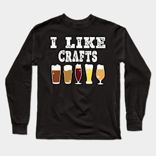 I like crafts funny vintage brewer craft beer lover Long Sleeve T-Shirt